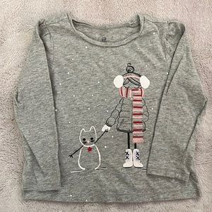 GAP Factory Size 4T Holiday Graphic Long Sleeve Tee